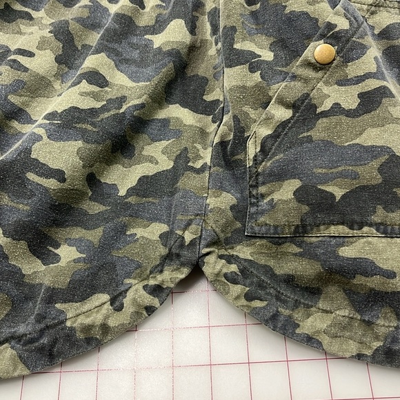 VELVET by GRAHAM & SPENCER Cotton Camo Drawstring Zip/Snap Casual Jacket SZ S - Picture 12 of 16